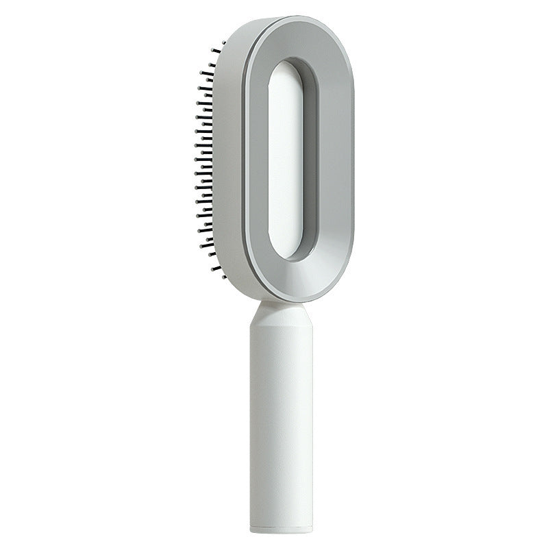 One Click Push Button Self Cleaning Hair Brush