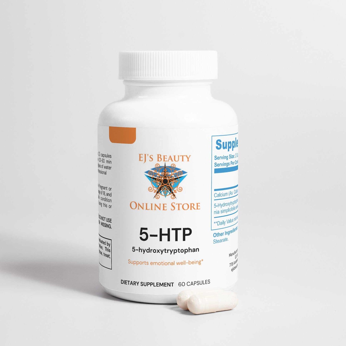 Bottle with Capsules with 5-HTP