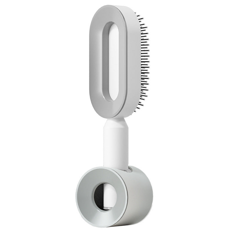 One Click Push Button Self Cleaning Hair Brush