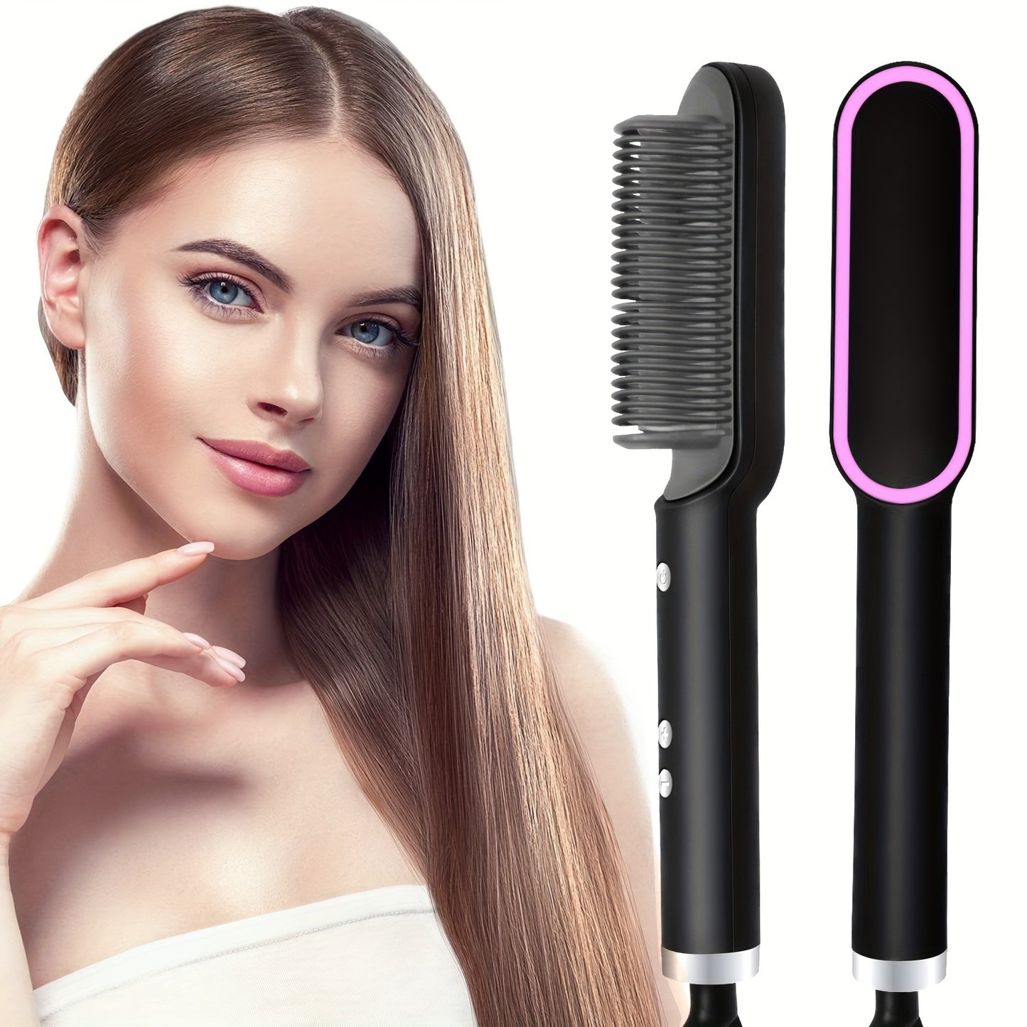 2-in-1 Styling Tool For Long-Lasting Curls And Straight Hair