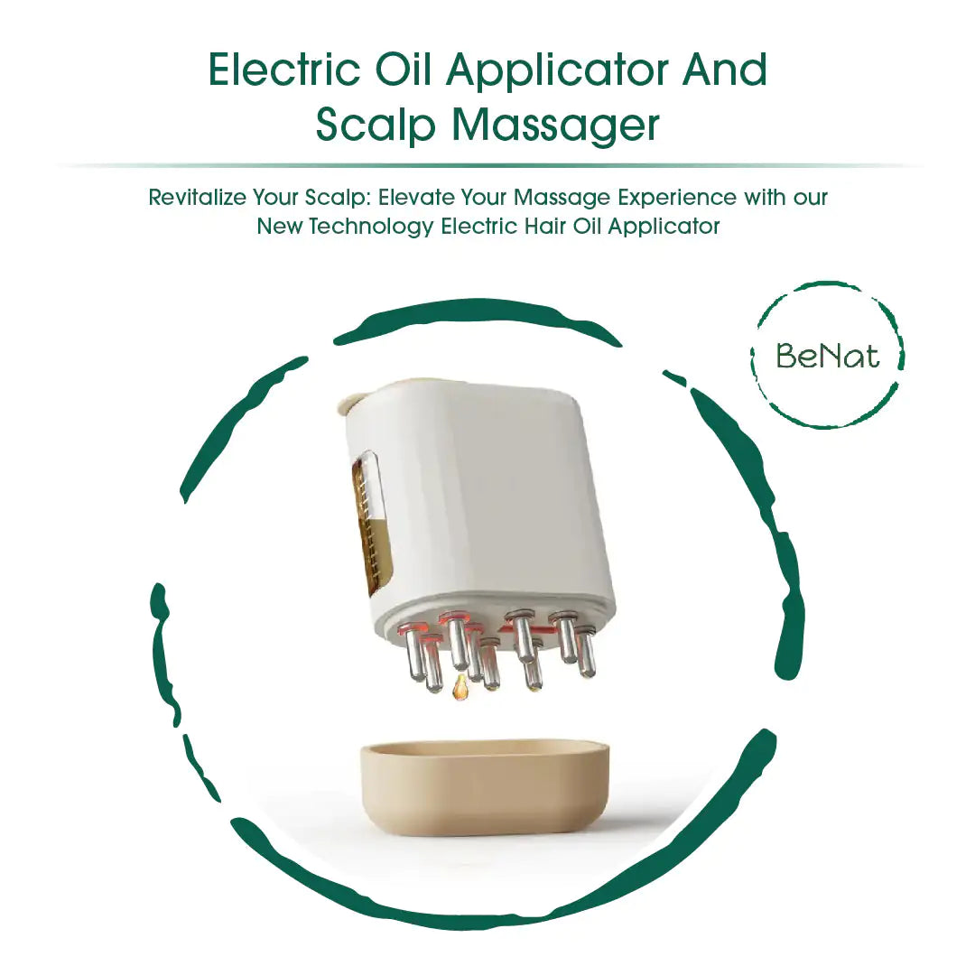 BeNat Electric Oil Applicator and Vibration Scalp Massager 2 in 1.