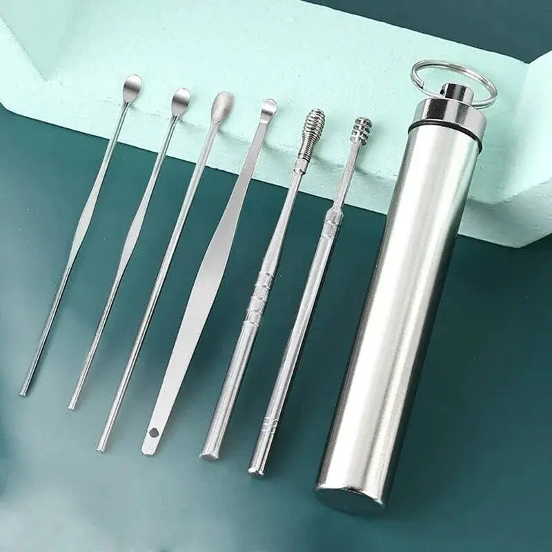 6pcs/set Stainless Steel Ear Picking