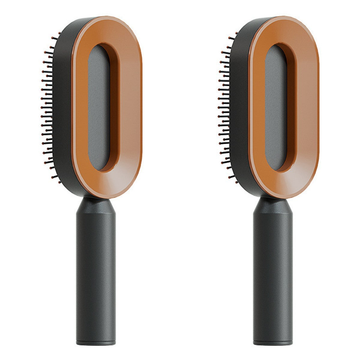 One Click Push Button Self Cleaning Hair Brush