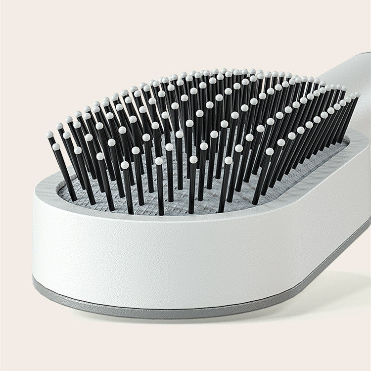 One Click Push Button Self Cleaning Hair Brush