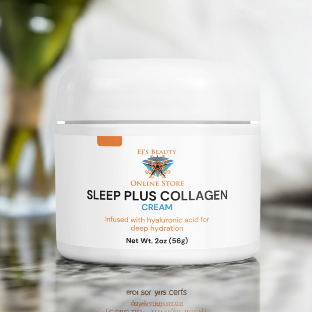 Sleep Plus Collagen Cream on counter