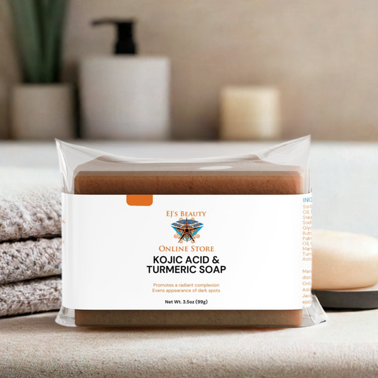 Kojic Acid & Turmeric Soap on bathtub