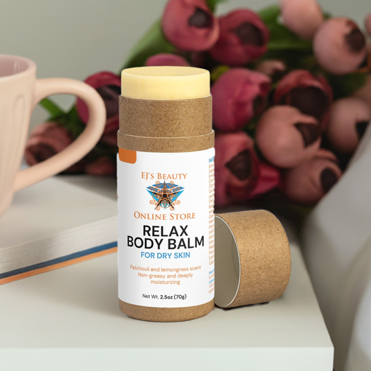 Relax Body Balm on nightstand