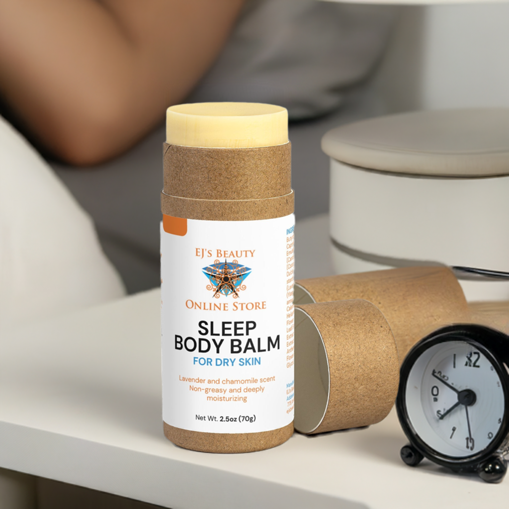 Sleep Body Balm on night stand