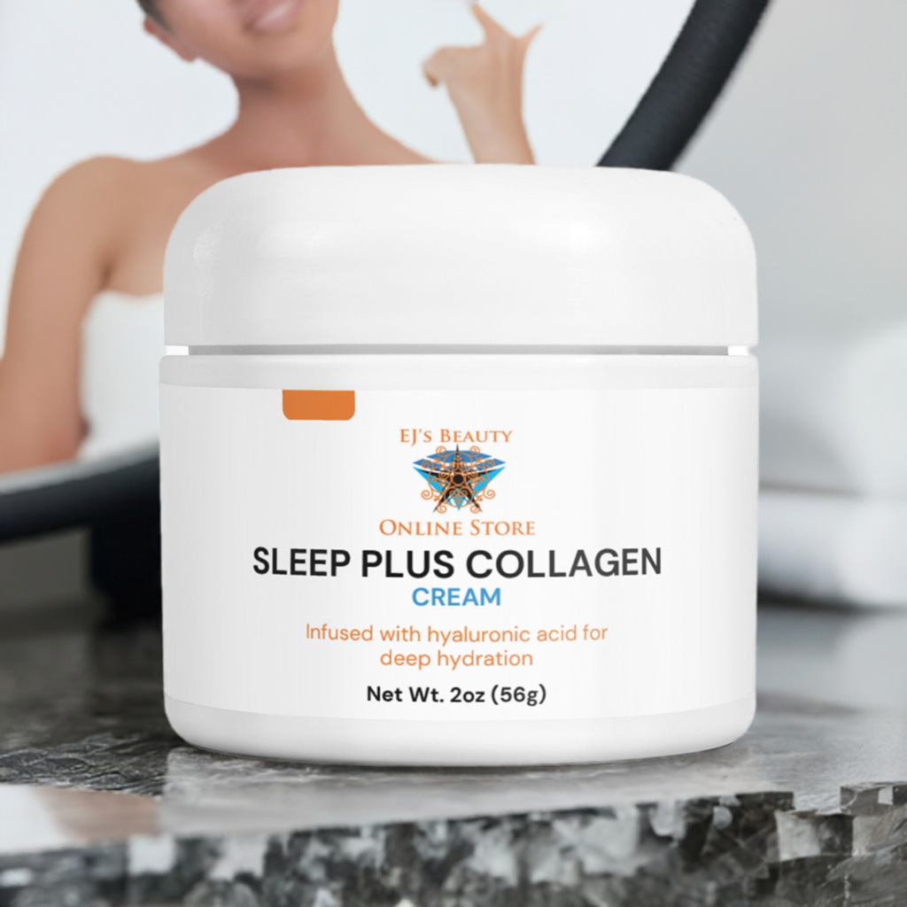 Sleep Plus Collagen Cream in mirror