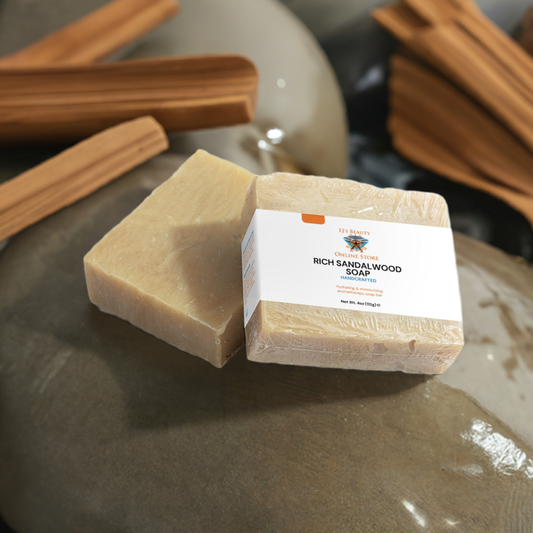 Rich Sandalwood Soap on rocks