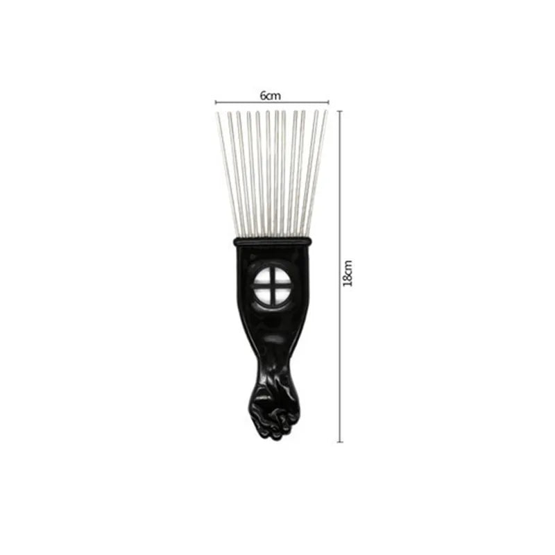 Anti Static Metal Afro Pick Comb