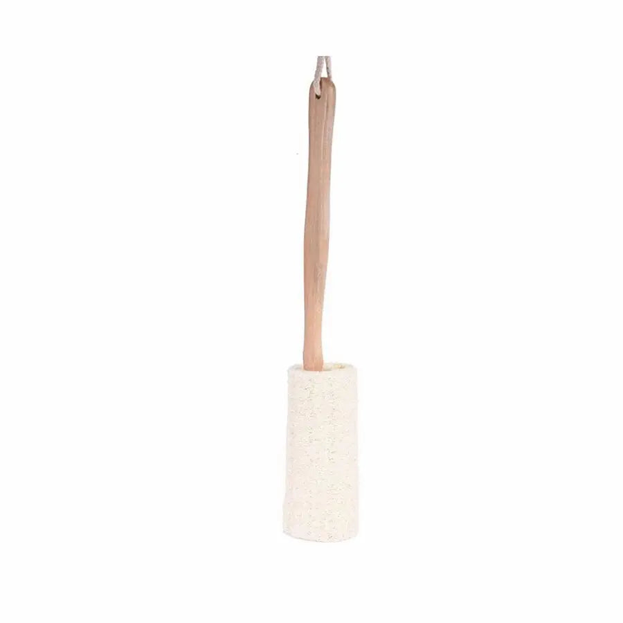 Natural Loofah Bath Brush w/Long Handle.